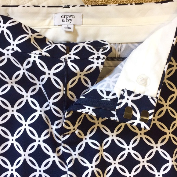 Crown & ivy Geo Print Ankle Length Trousers - Picture 5 of 10